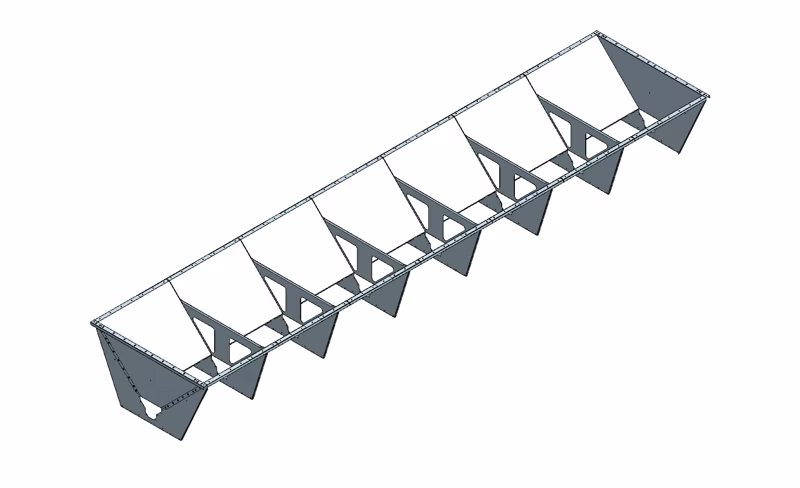 Aftipningskasse Ø135 - 7,0 m - 3,6 m³