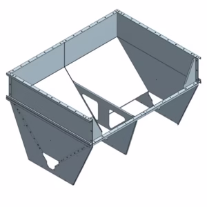 Aftipningskasse Ø135 – 2,0 m – 2,3 m³