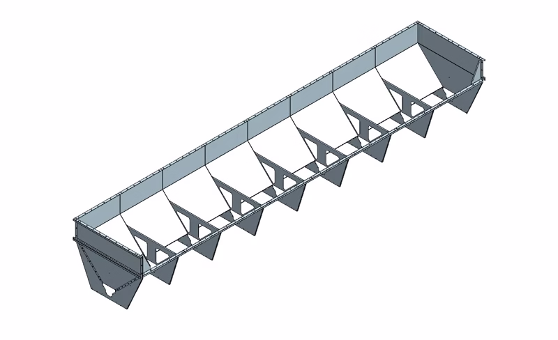 Aftipningskasse Ø135 - 8,0 m - 8,9 m³