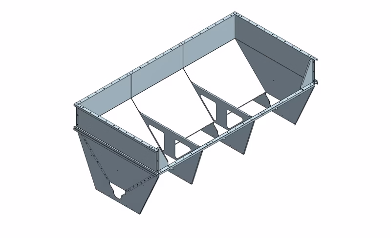 Aftipningskasse Ø135 - 3,0 m - 3,4 m³