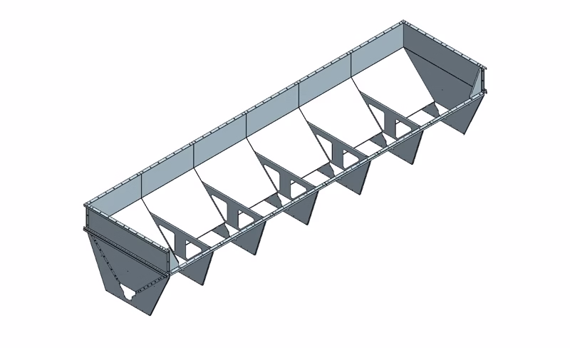 Aftipningskasse Ø135 - 6,0 m - 6,7 m³